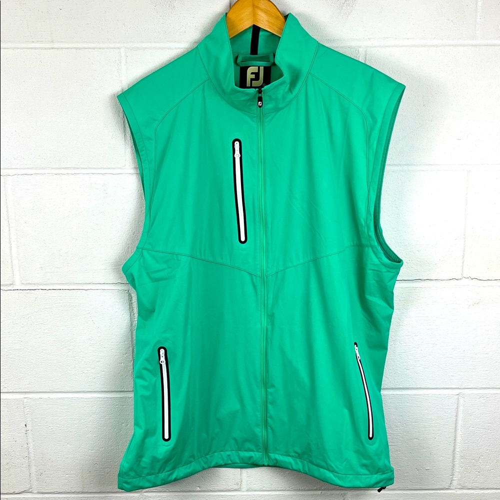 FootJoy Men's Sleeveless Golf Vest Green